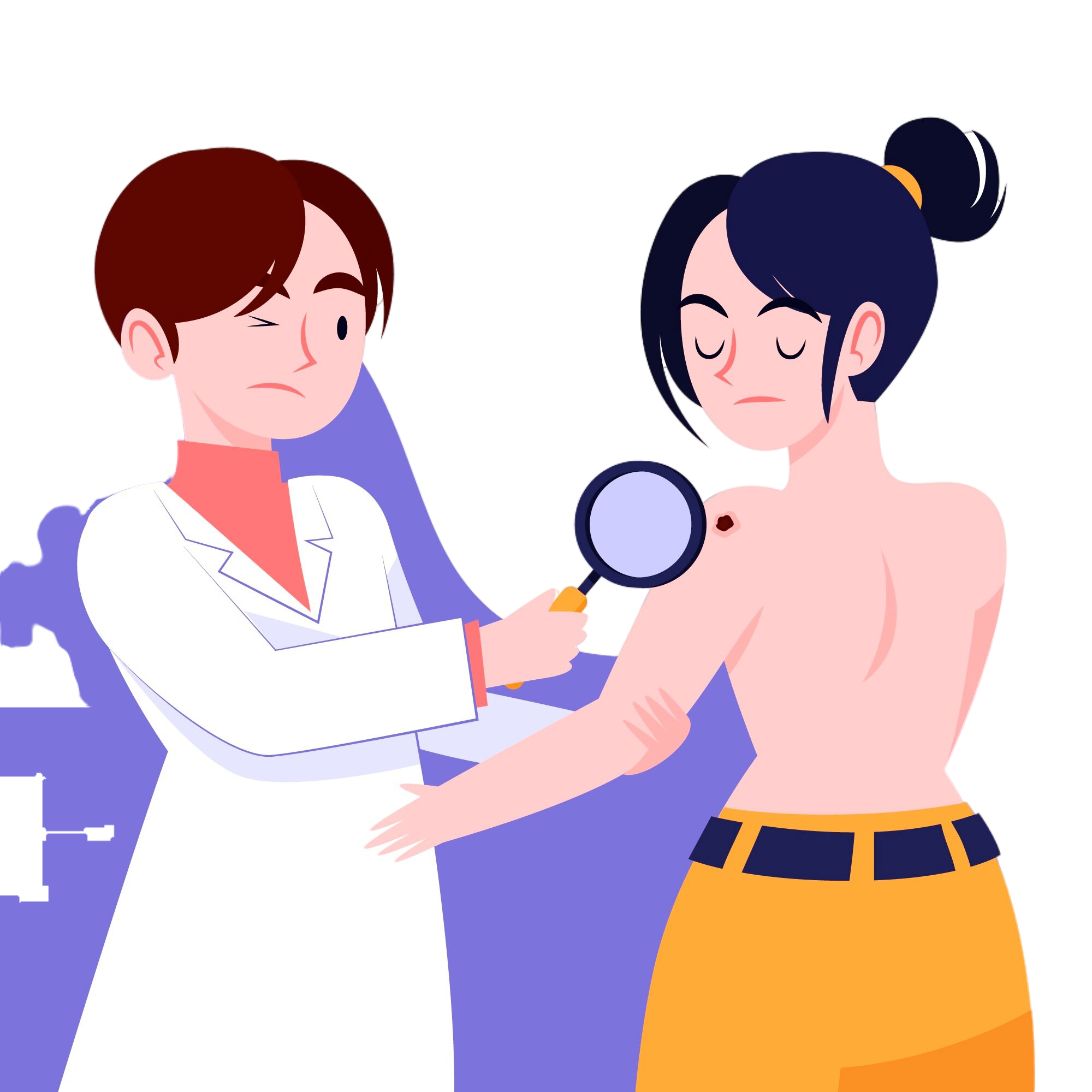 hand drawn melanoma illustration