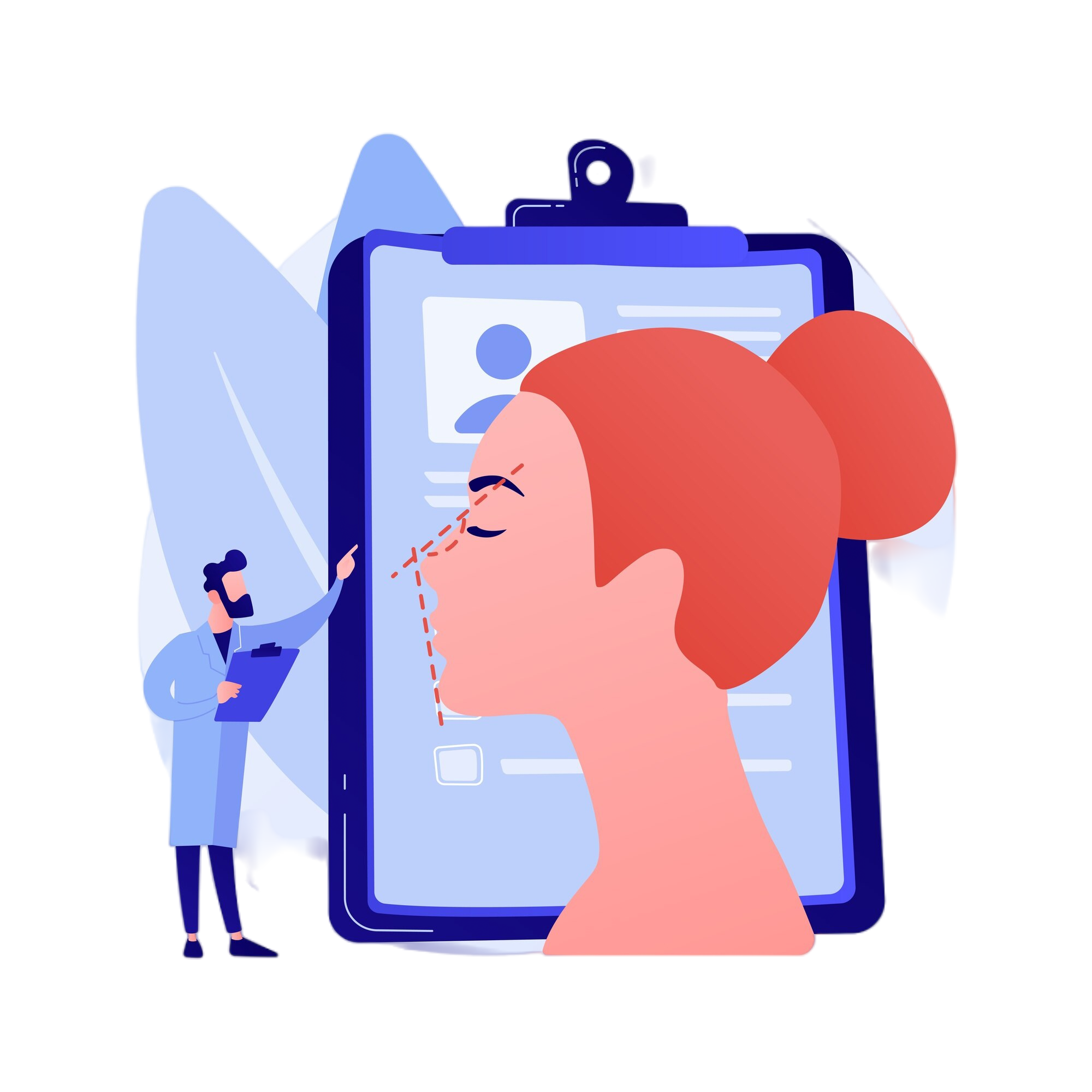 rhinoplasty abstract concept vector illustration nose correction procedure non surgical rhinoplasty changes shape nose respiratory problems aesthetic reshaping risks abstract metaphor