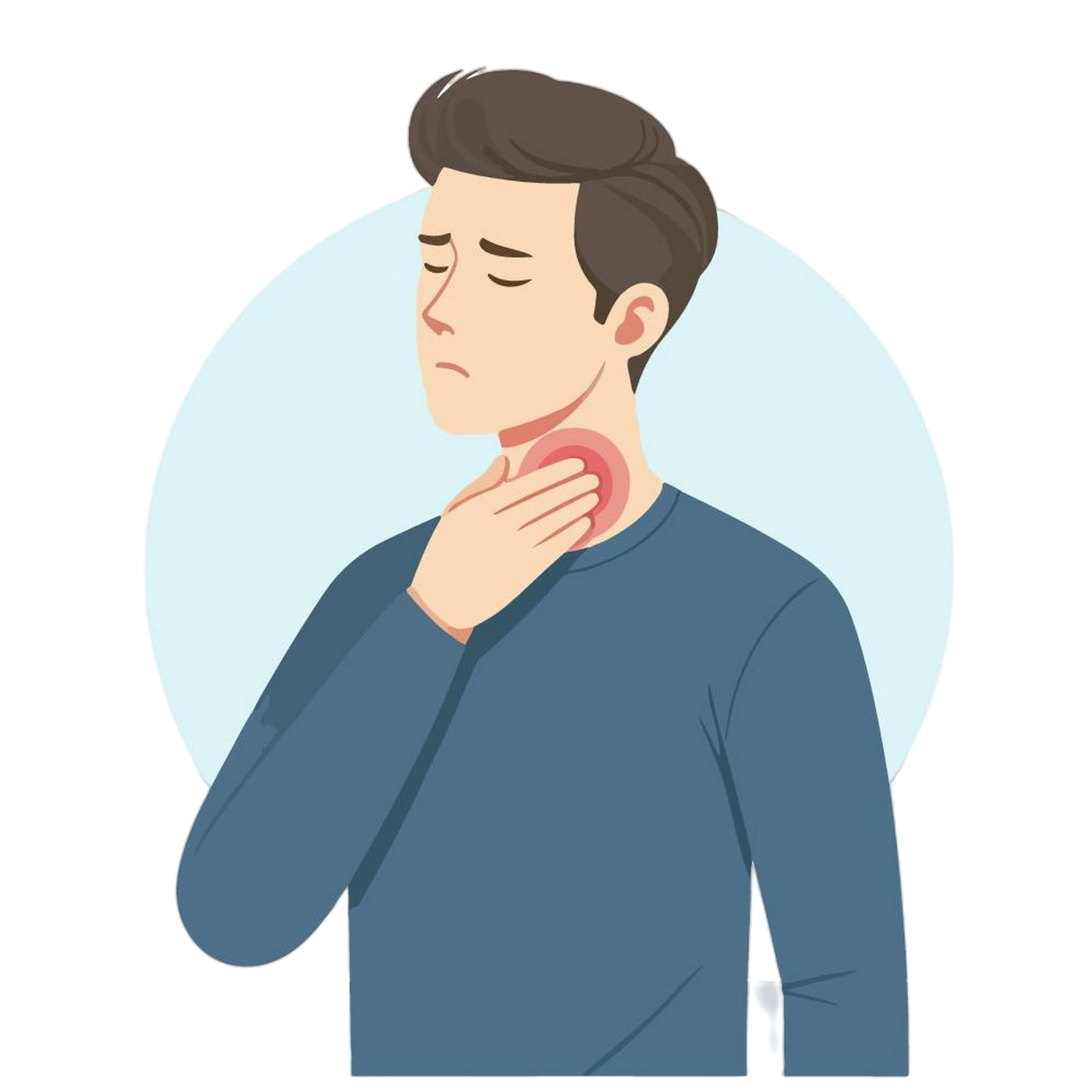 sore throat illustration