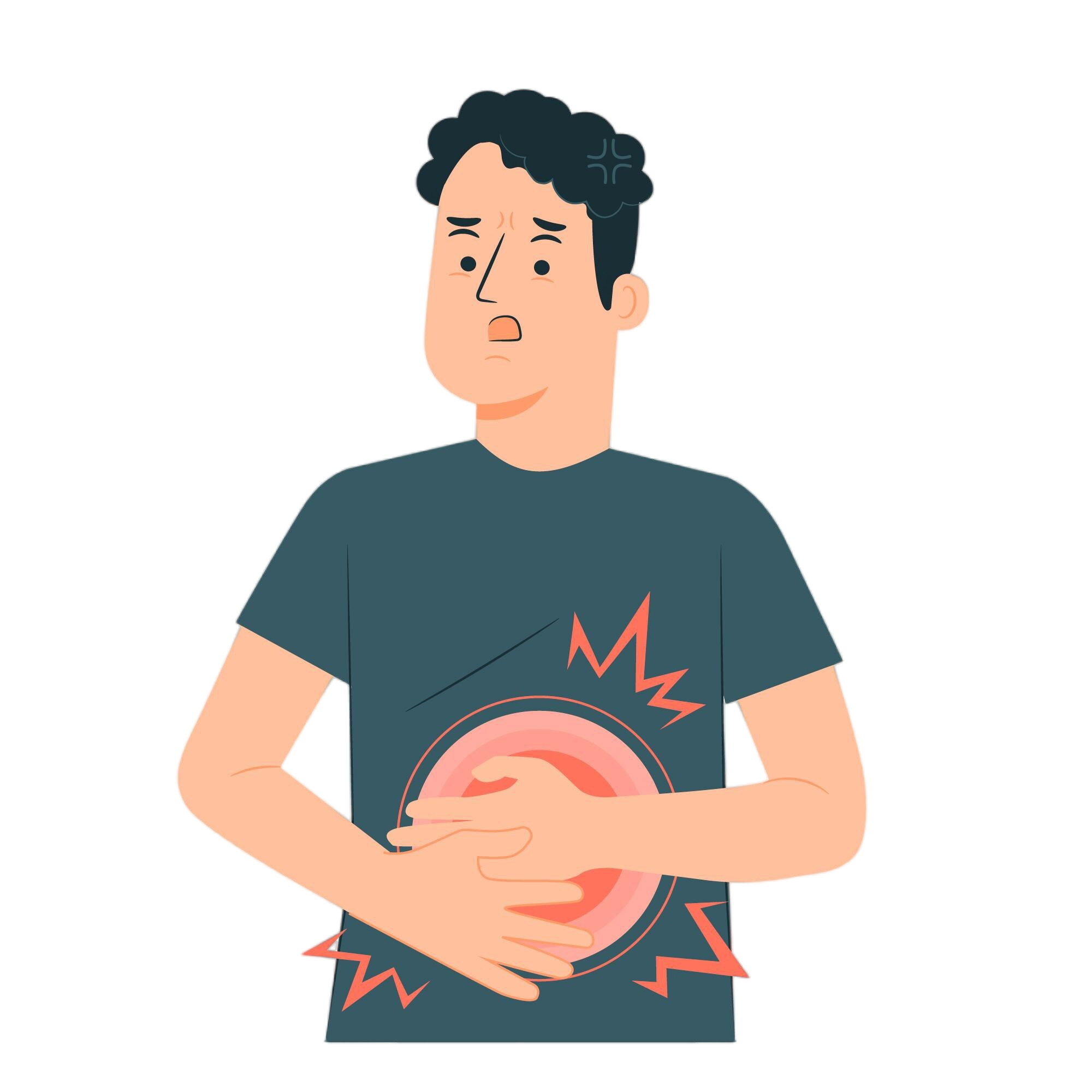 stomachache concept illustration